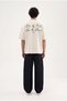 Men's Stone Slogan Printed Oversize T-Shirt Space Gray - 5