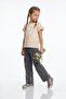 Girl's Set Includes Top and Bottom, Super Quality Cotton Fabric Top, Combed Cotton Fabric Bottom, Baggy Jeans with Elastic Waist. - 2