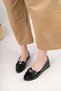 Mhd 68 Black Patent Leather Stone Daily Women's Ballerinas - 3