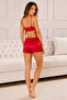Satin Thin Strap Bustier Shorts Set - Standard Home Wear Set with Side Ties - 3