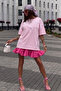 Ribbon-Designed Oversized 100% Cotton Women's T-Shirt - 2