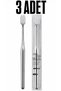 Silver White Bristle Colored Soft Toothbrush-3 Units