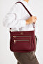 Women'S, Adjustable Cross Strap, Four-Pocket Shoulder Bag S-1399 Claret Red - 6