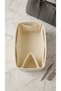 Cream Colored Long and Large Single Drinking Bag - Organizer Inside - 2