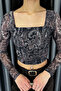 Noa Noa Tulle Square Neck Blouse - Black Black - 6