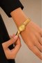 Verogin Champagne Gold Yellow Dial – Elegant Women's Wristwatch with Stone Embellishments and Gold Dial in Drop Design - 7