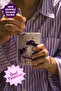 Special Design Purple Patterned Handmade Ceramic Cup - 4