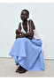 Striped Linen Blend Skirt - 7