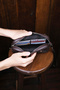 Men's Brown Luxury Handbag with Belt and Wristlet - 4