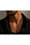 Steel Men's Necklace, Silver Color, Twist No:3