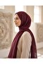 Siena, Jacquard Cocoon Shawl - Signature Pattern - 05 - Burgundy
