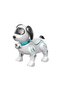 White Plastic Robot Dog Toy with Light Interactive Touch, Smart Programmable Stunt Pet, Electronic
