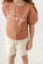4-8 Years Beauty Rose Girl's Suit-Brown - 3