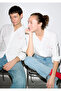 M Heart Embroidered White Shirt Oversize / Wide Cut 0211917-620 - 4