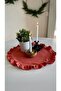 Aura Tile Round Ruffled American Service Decorative Coverlet Set of 2