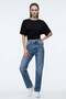 Women's fitted crew neck short sleeve blouse - 4