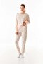 Rabbit Embroidered Crew Neck 2 Piece Pajamas Set - 6