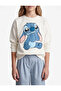 Licensed Long Sleeve Crew Neck Stitch Printed Embroidered Sweatshirt - 2