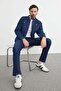 Zippered Pocket Judge Collar Denim Jacket - 2