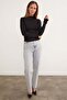 Basic Draped Side Stand Collar Modal Blouse - 3