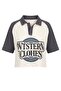 Women's Crop Polo Collar Printed T-Shirt - 6