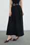 Belted Pleated Maxi Skirt - 7