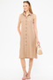 Women's Mink Neckline Button Dress Arm-17Y00028 - 3