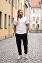 Large Size Men's Plain Commando Sweatpants 22520 Black - 2