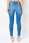 Women Skinny Fit Washed Stretchable Jeans, Blue - 4
