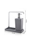 Luna Stainless Aluminum Kitchen Liquid Soap Dispenser with Cloth Hanger - Gray - 6