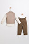 2-5 Years Old Antonıo Prime Boys' 3-Piece Set-Mink - 2