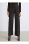 Alita City Farkıyla Soulife Brown Loose Fit Striped Women's Pleated Trousers - 2