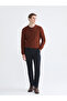 Southblue brown crew neck men's knit sweater - 2