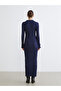 Esvab • Modern & Distinctive Devrik Roba Collar Knitwear Dress - 5