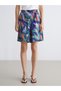 Two Mt Shop Quality Lcwaikiki Classic Green Elastic Waist Floral Women's Shorts - 2