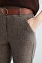Arched Herringbone Palazzo Pants - 8