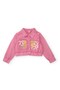 Girl's Floral Embroidered Jacket 2-5 Years Old Pink - 4