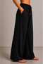 Cotton Muslin Fabric Summer Sweat-Repellent Cotton High Waist Wide Leg Palazzo Women's Trousers - 4