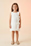 Girl's Summer Dress with Bow, Muslin Fabric