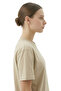 Stone Color Regular Fit 100% cotton Crew Neck Women's T-shirt - 3