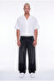 Men's Embroidery Detailed Short Sleeve Oversize Shirt White