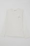 Girl's Long Sleeve T-Shirt with Sequins, Pearls, and Floral Embroidery, Ages 9-14, Ecru - 4