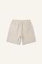 100% Cotton Relax Fit Elastic Tie Waist Ecru Bermuda Shorts H7656Ax26Hs - 7
