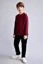 Boy's Straight Fit Straight Leg Black Jean Trousers with Pockets C3682A824Au - 2