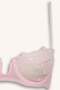 Lace Detailed Tulle Unlined Non-Padded Underwire Balconette Light Pink Bra F7031Ax26Sp - 8