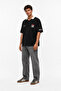 Men's Collar Detailed Oversize T-Shirt Black - 4
