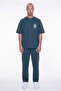 Men's Court Printed Regular Fit Tracksuit Set Petrol