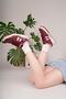 Unisex Lace-Up Velcro Sports Sneaker Shoes-Burgundy-White - 4