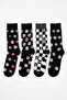 4-Piece Black Men's Fashion Cotton Seamless Reinforced Gaming Socks - Premium - 3