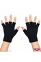 Women's Black Winter Fingerless Cut-Out Half Finger Soft Textured Thermal Fleece Gloves with Folded Cuffs That Don'T Squeeze the Wrist for Comfortable Use